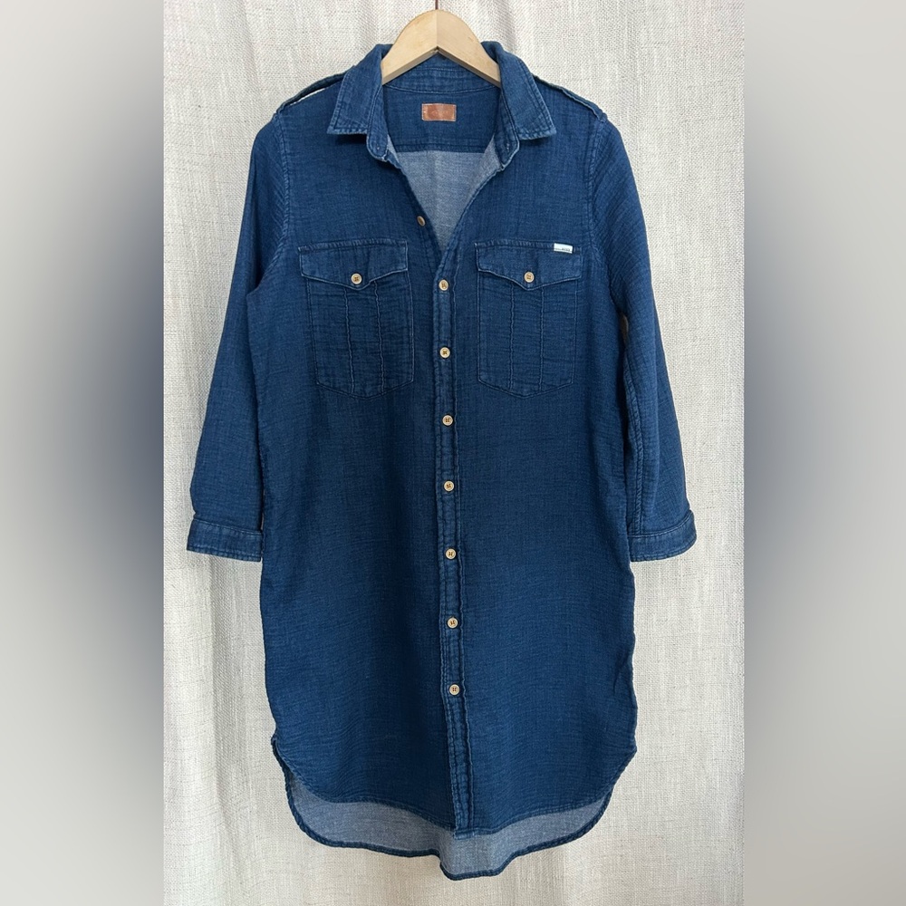 MOTHER brand Shirt Dress Coverup Indigo sz Large